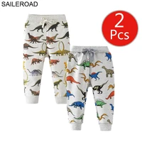 saileroad 2pcs dinosaur pants kids boys pants for boys animal print childrens pants for baby clothes 7years kids sweatpants