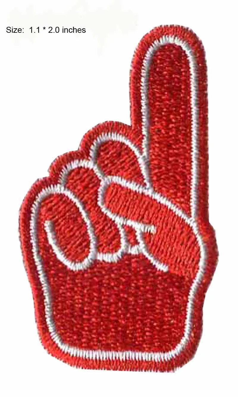Патчи с красными пальцами для вышивания 1 дюйма широкие патчи