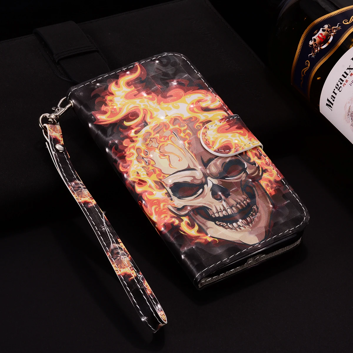 Для samsung Galaxy S10E S10 S8 S9 Plus S7 Edge 3D окрашенный чехол Кожаный чехол-книжка кошелек Карманный с отделениями для карт