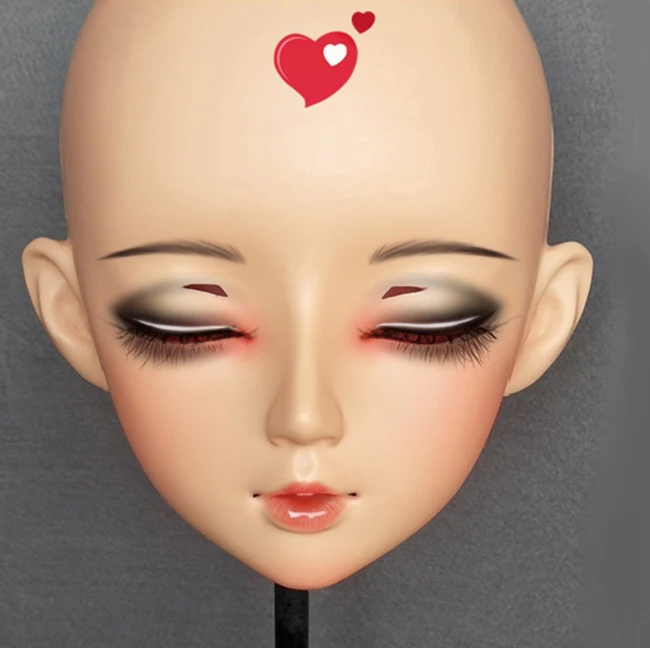 (Mian 05) Женская милая девочка каучуковая полуголовая Kigurumi BJD маска для косплея
