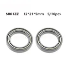 510 шт. 6801ZZ ABEC-1 12x21x5 мм 6801 ZZ тонкий раздел 6801z глубокий паз 6801 шарикоподшипник 61801