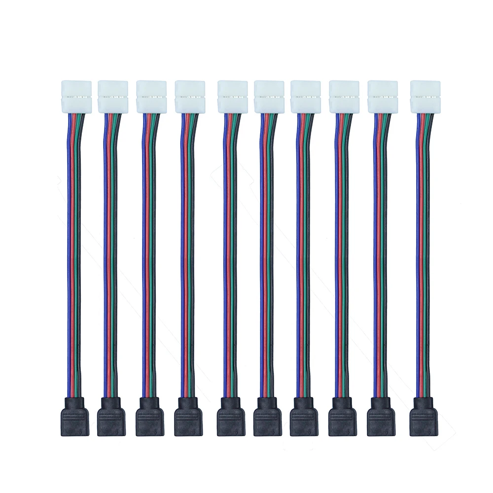 5 шт./лот 10 мм 4 Pin RGB Светодиодная лента Разъем Solderless PCB плата с гнездовым разъемом