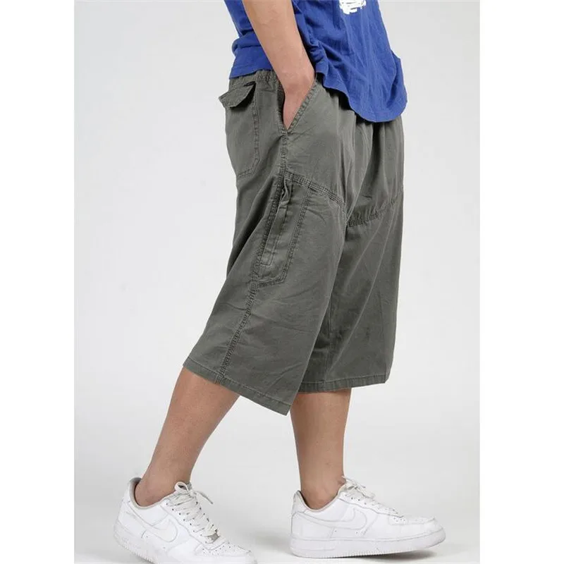 

New Fashion Summer Men Casual Shorts Pockets Cargo Short Pants Loose Beach Shorts Comfortable Cotton Mens Trousers Plus Size 6XL