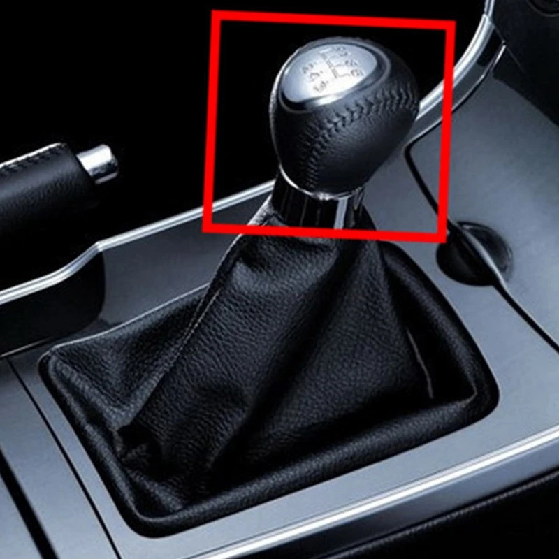 6 скоростей кожа хром ручная ручка переключения передач для Mazda 5 3 Рычажная