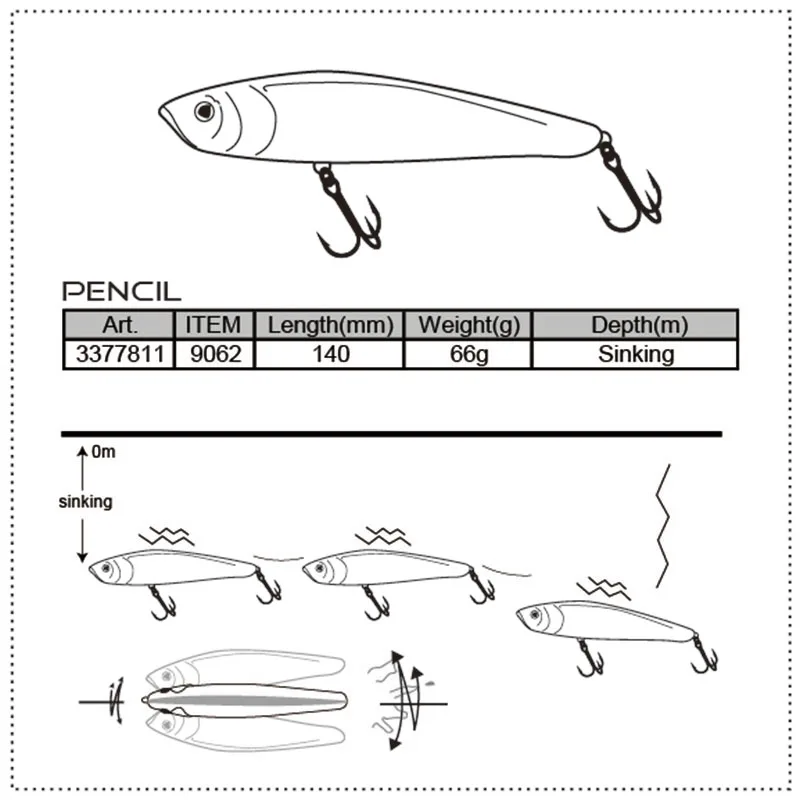 1 шт. Noeby Щука Lure140mm 160 мм 180 карандаш блесна Рыболовный воблер Hengle Спорт | и