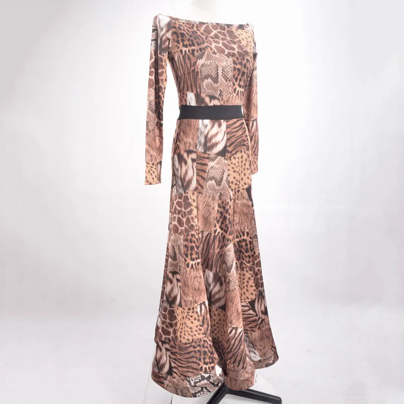 New Leopard ballroom dance competition dress dance ballroom waltz dresses standard dance dress women ballroom dress