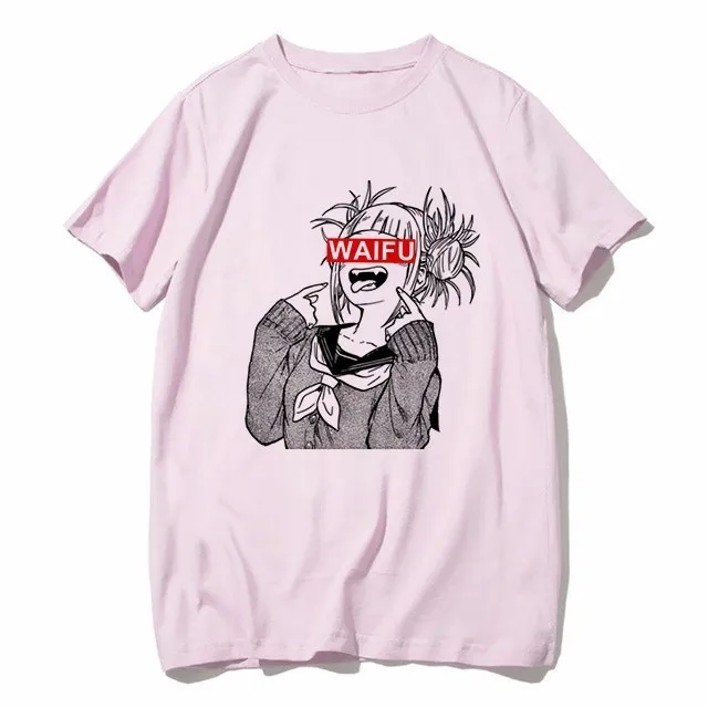 Футболка с японским аниме, Senpai, мужская, женская футболка, Boku No Hero Academy, футболка, Harajuku, мультяшная футболка Waifu - Цвет: 23