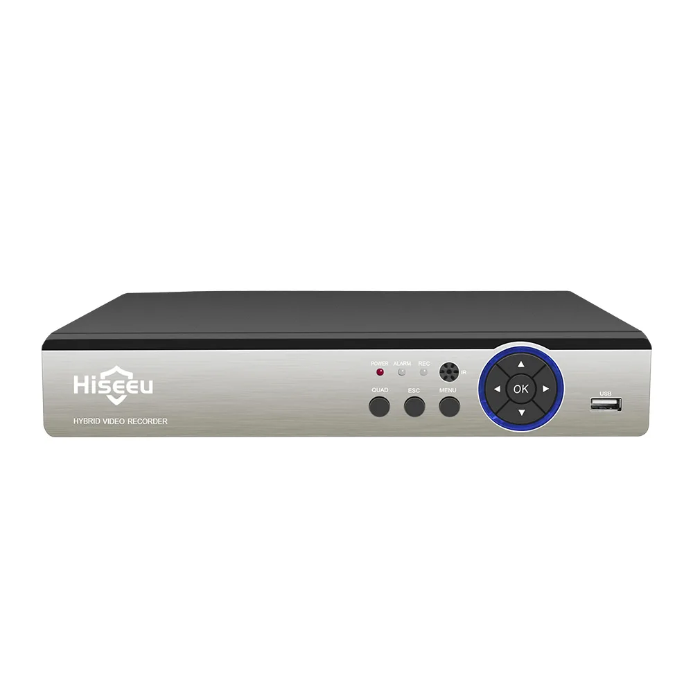 Hiseeu 4CH 960P 8CH 1080P 5 в 1 DVR видеорегистратор для AHD аналоговая камера IP камера P2P Cctv система DVR H.264 VGA HDMI