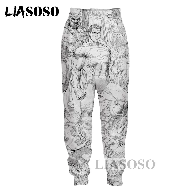 2 LIASOSO, новинка, Harajuku, мультяшный супергерой, Marvel, Человек-паук, флэш, супер 3D принт, штаны унисекс, хорошее качество, брюки, брендовые штаны, G431 - Цвет: 2