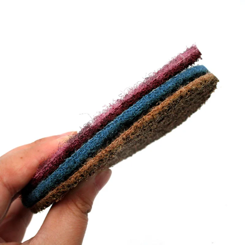 

3 Inch 75mm Nylon Abrasive Sand Disc Flocking Self-adhesive Fiber Polishing Sheet Red Blue Welding Point Disc Rotary Tool Set
