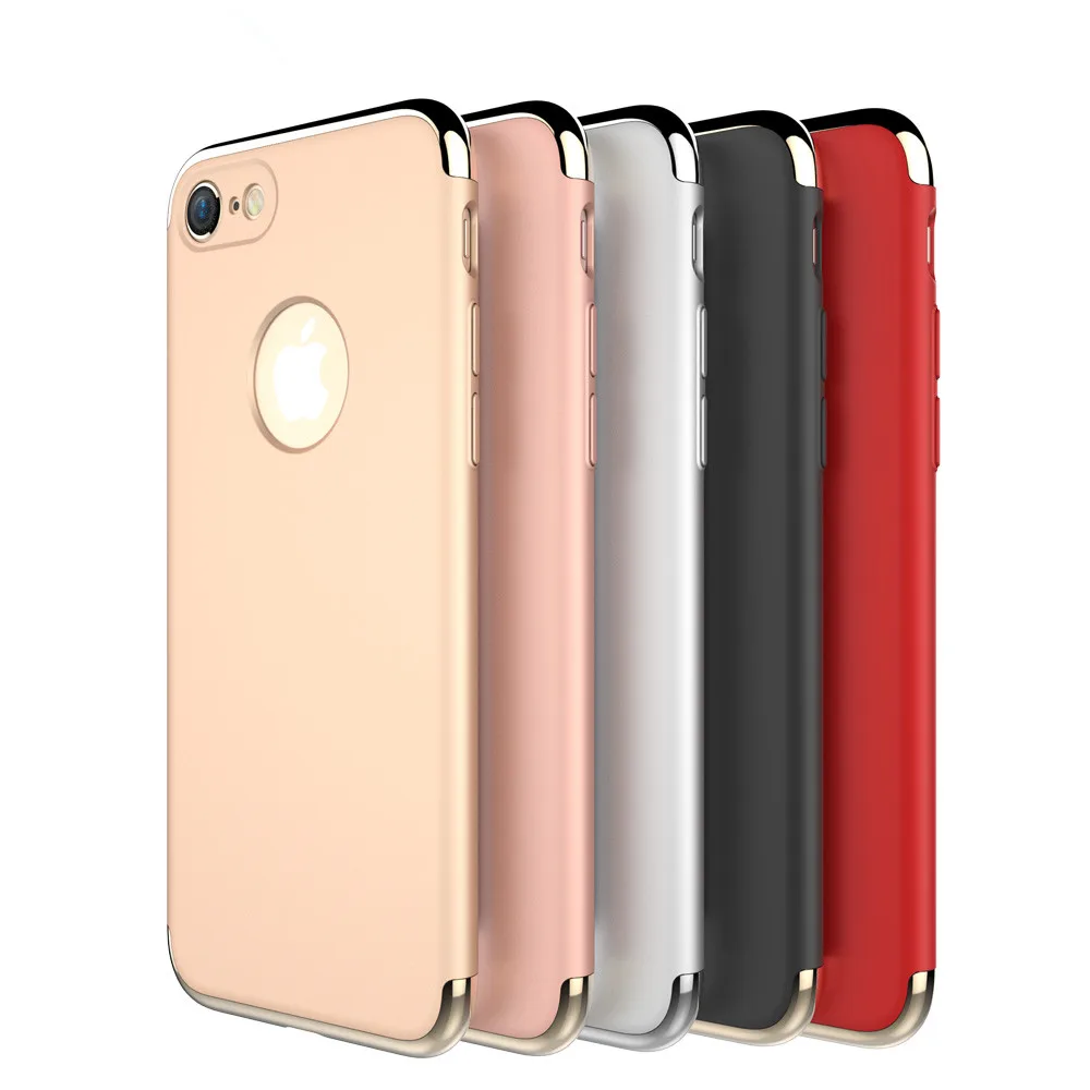 Для iPhone 7 Plus SHYAYA Люкс 3 в 1 Матовый Противоударный Покрытие Металла Текстура Кожи