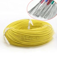 1 50meters 14awg 30awg yellow high temperature test line wire ul3239 silicone wire ultra flexiable cable