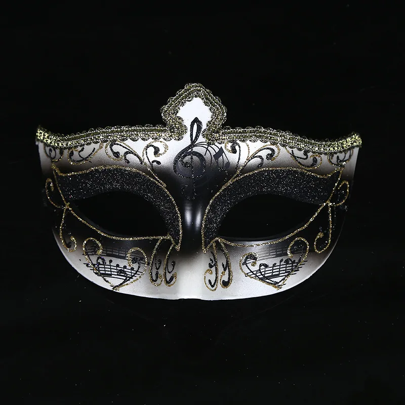 GNHYLL новая золотая Маскарадная маска Mardi Gras Note маска для женщин Венецианская маска Половина лица Венецианский шар маска для Хэллоуина Рождество