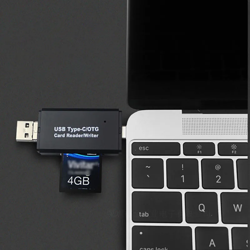3 в 1 высокоскоростной USB2.0 адаптер OTG кардридер Type C & Micro USB TF/SD для Android компьютера