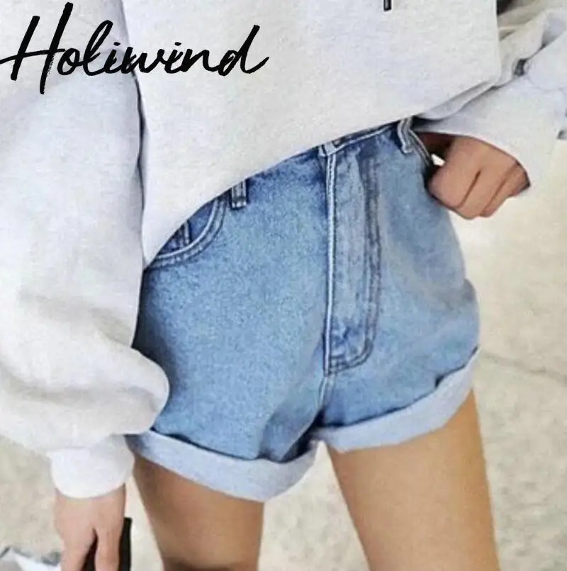 2019 Summer Women Denim Shorts Streetwear High Waist Jeans White Short Trousers | Женская одежда