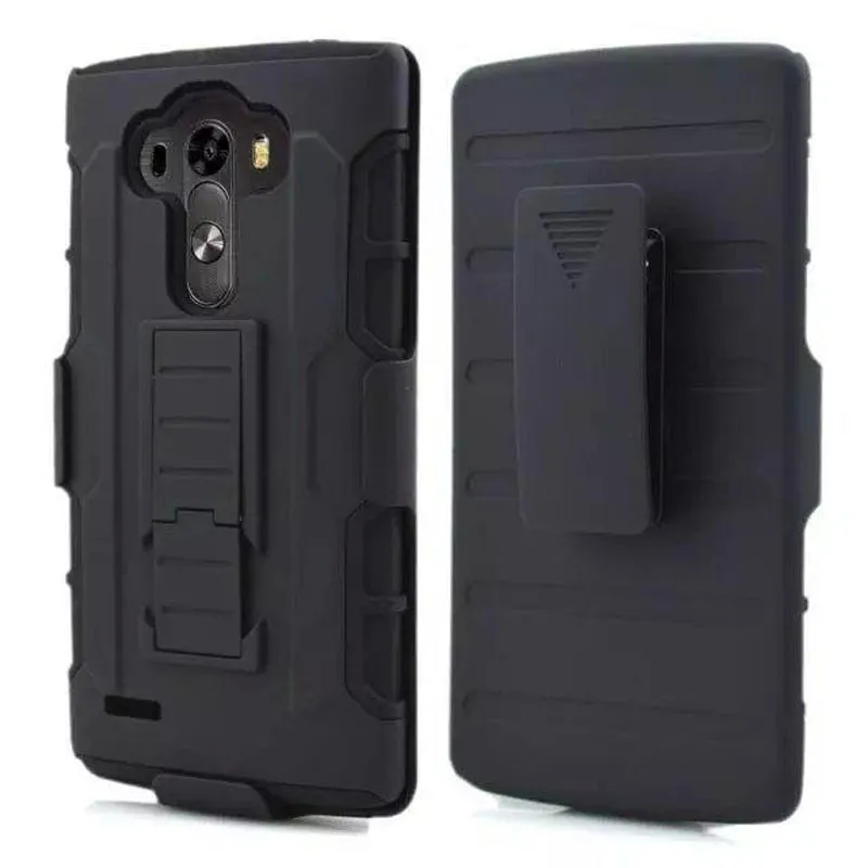 Для LG G4 Дело Heavy Duty Hybrid Броня Двухслойный Зажим для Ремня Чехол Прочный