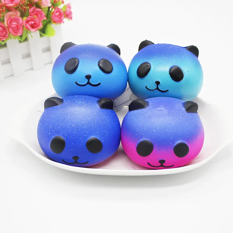 Милый синий panda Ароматические Squishy замедлить рост squeeze Дети липкий болотистый