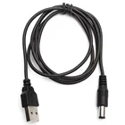 Оптовая цена, лучшая акция, 1 м USB порт для 5,5x2,1 мм 5 В DC Цилиндрический разъем кабеля питания, черный разъем для продажи