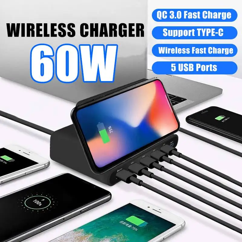 Быстрая зарядка 3 0 USB зарядное устройство для телефона быстрая беспроводная