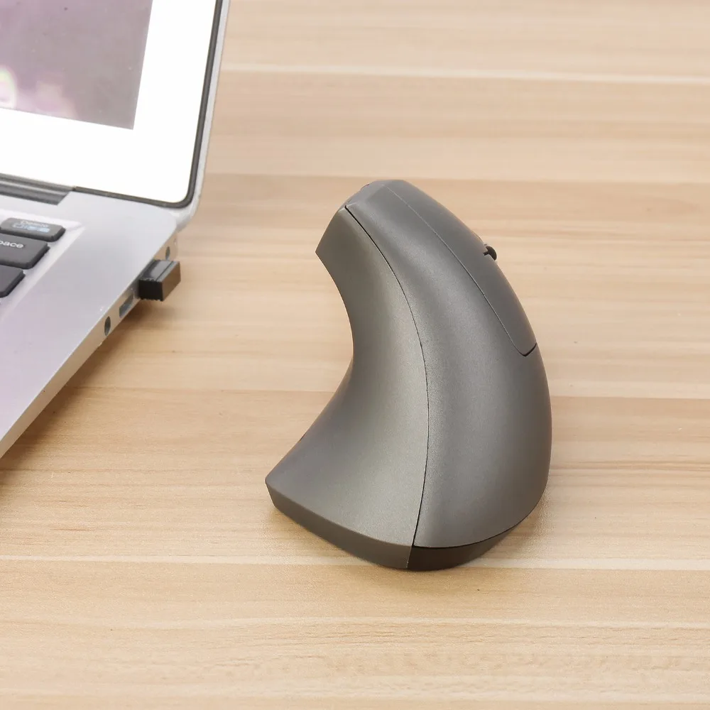 HXSJ vertical mouse 2.4G wireless mouse rechargeable mouse built-in 600 mA battery adjustable 2400dpi suitable for office game