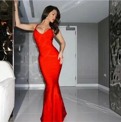 Женское платье-макси с V-образным вырезом элегантное облегающее платье в пол