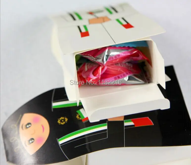 Акция! 100 шт Новое поступление ОАЭ уникальные свадебные бумажные конфетные