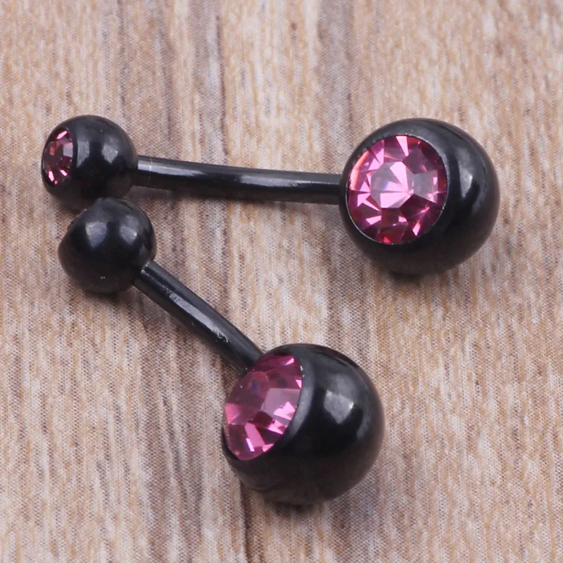 Пирсинг живота смешанные цвета 50 шт 14 г анодированный черный корпус ювелирные