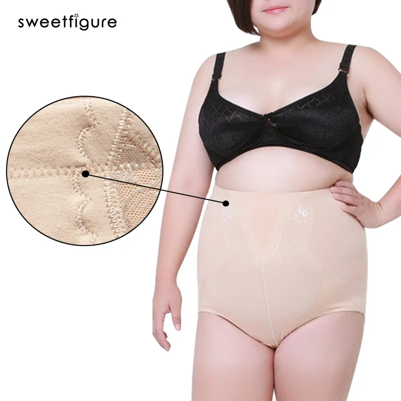 Трусики с высокой талией размера плюс женские хлопковые трусы нижнее белье