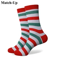 match up stripes mens combed cotton socks brand man dress knit socks wedding gifts free shipping us size7 5 12