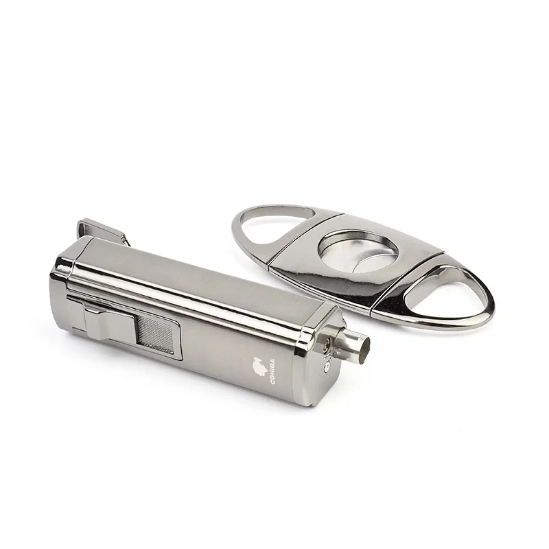 Сигаретная Зажигалка COHIBA с 3 фонарь ками и резаком для сигар|box box|box freelighters lighters |