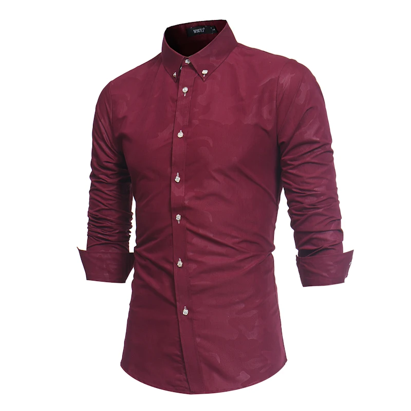Новый бренд 2018 Для мужчин рубашка 3 цвета платье с длинным рукавом Slim Fit Camisa masculina