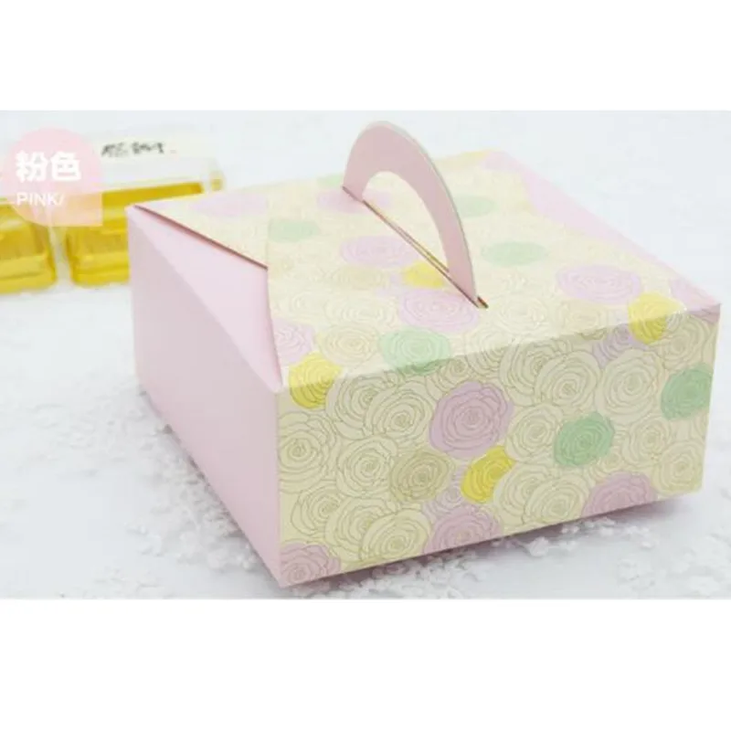 10 шт. печенья Бумага коробка для буфами на рукавах яичный пирог с ручкой