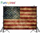 Фоны funnytree для фотографии винтажный американский флаг День Независимости звезды и полосы фотостудия фотобудка для фотосессии