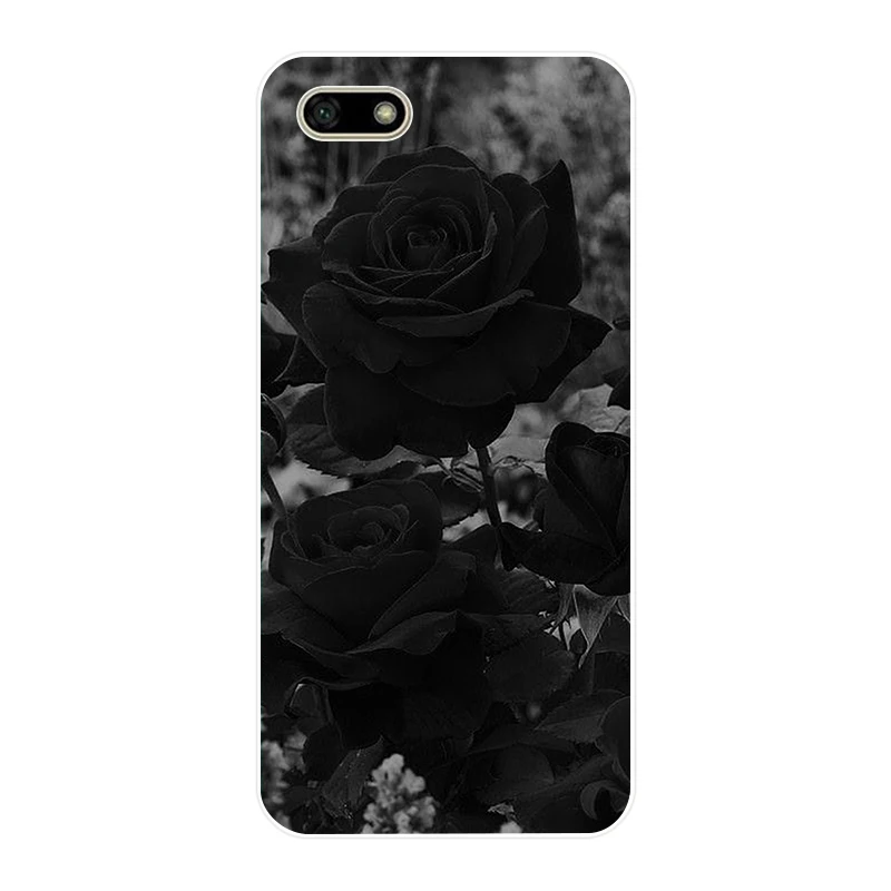 242H Art White Line Kiss Love Heart Rose Мягкий силиконовый чехол из ТПУ для huawei Honor 7a pro 7x play Case |