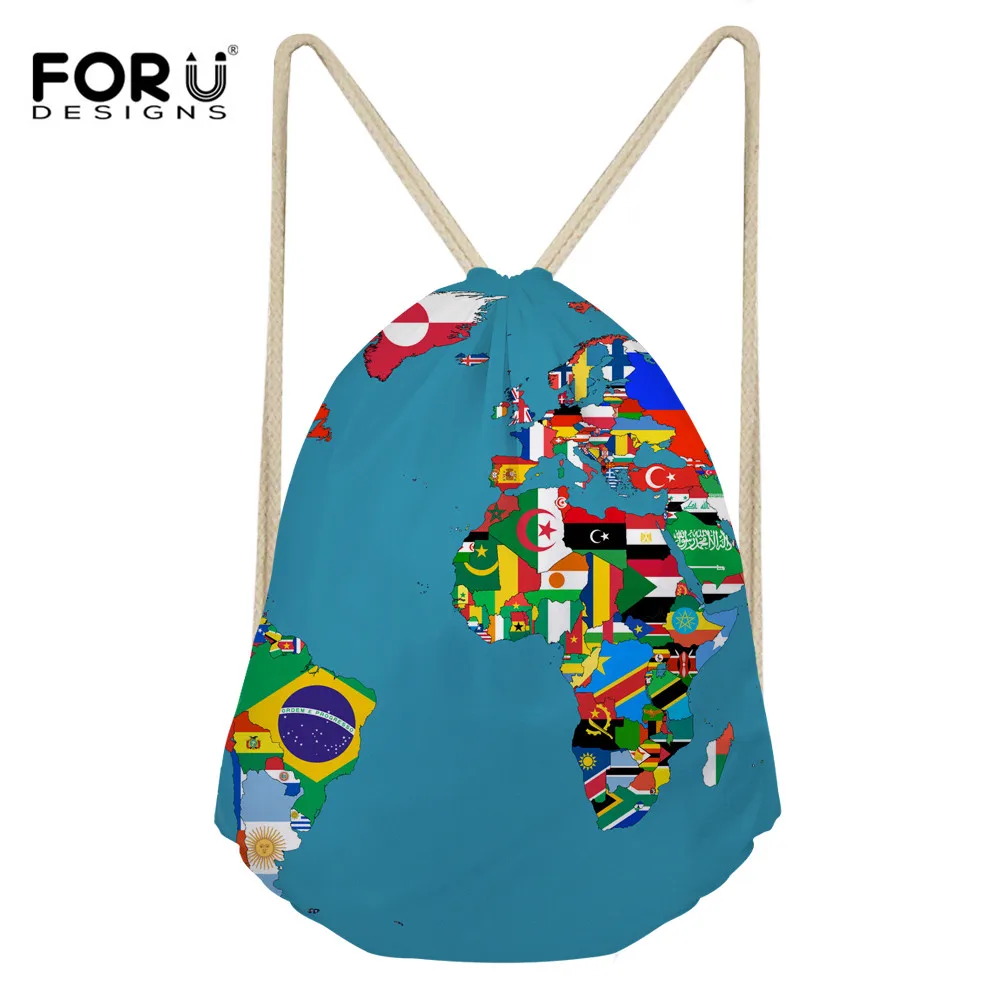 

FORUDESIGNS Travel Accessories Dust-proof Bags for Men Women Map Printing Folding Shoes Bag Teenager Boys Girls Pouch Shoes Bags