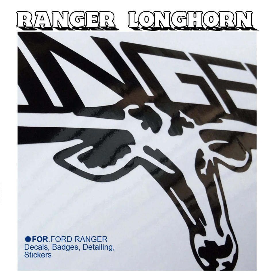 Автомобильные наклейки 1 шт. значок для грузовика longhorn 300 мм 900 мм графические виниловые наклейки на заказ для FORD RANGER 2012 на