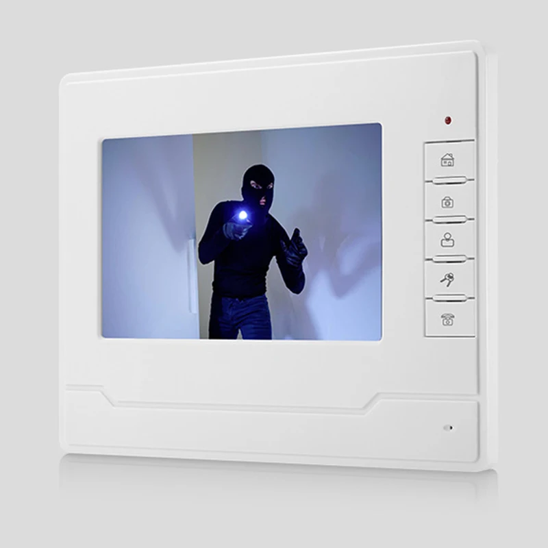 7 Inch Video Intercom Cable Home Access Control System Waterproof Rain Infrared Camera Two-Way Audio with E | Безопасность и