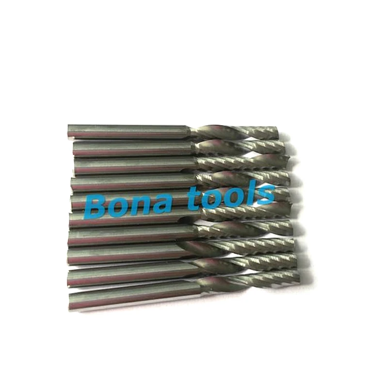 TOP 3.175x17mm One Flute Spiral Carbide Cutter Bit CNC End Mill Tools Acrylic Router Mills for Wood Cutting Lathe | Инструменты