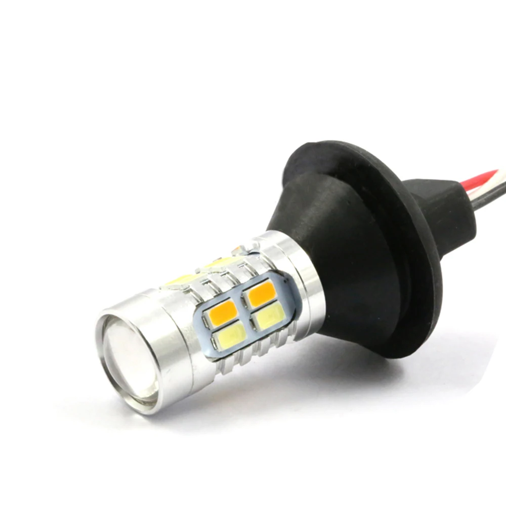 New 1156 BA15S P21W BAU15S T20 7440 Car DRL Daytime Running Light Led White Yellow Amber Switchback Turn Signal Parking Lamp | Автомобили