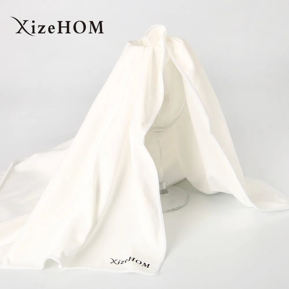 

XizeHOM MEGA Sized Microfiber Glass Polishing Cloth by Trendy Bartender Premium Lint Free Cleaning Cloth For Stemware(White)