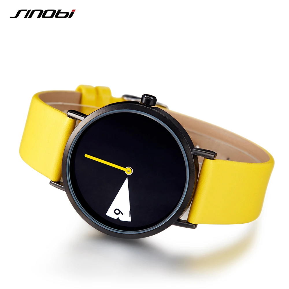 Lady Watch Women Girls Rotate Yellow Leather Band Clock Creative Wristwatch 2019 Fashion FEMALE Relogio Feminino | Наручные часы
