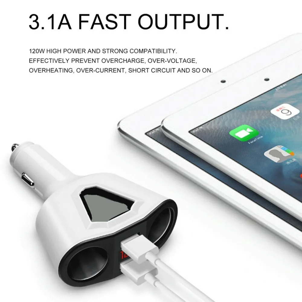 5V USB Car-Charger with LED Screen Smart Auto Car holder Adapter Charging for iPhone X 7 6 Xiaomi Huawei Mobile Phone houder | Мобильные