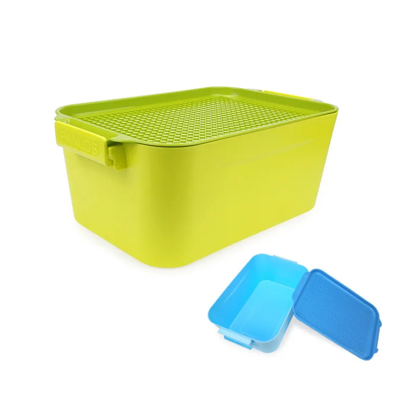 

DIY Building Bricks Plastic Base Plate 100 60 Mini People Blocks Toys Storage Box with 20*28 Dots Cover