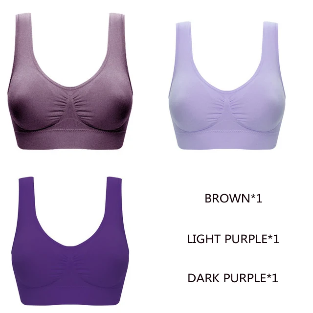 A4 Jerrinut 3 шт. сексуальные бюстгальтеры для женщин отжимать Bralette плюс размер бюстгальтер спортивный сон активный бесшовный бюстгальтер хлопок удобный 5XL 6XL BH - Цвет: A4