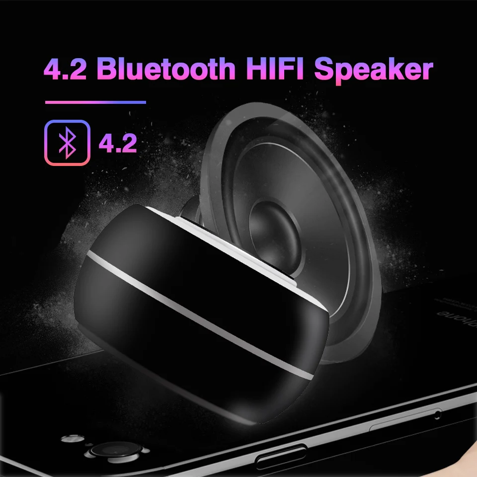 Mini Bluetooth Speaker Portable Wireless speaker Sound System with microphone loudspeaker support wirless charger for phone | Электроника