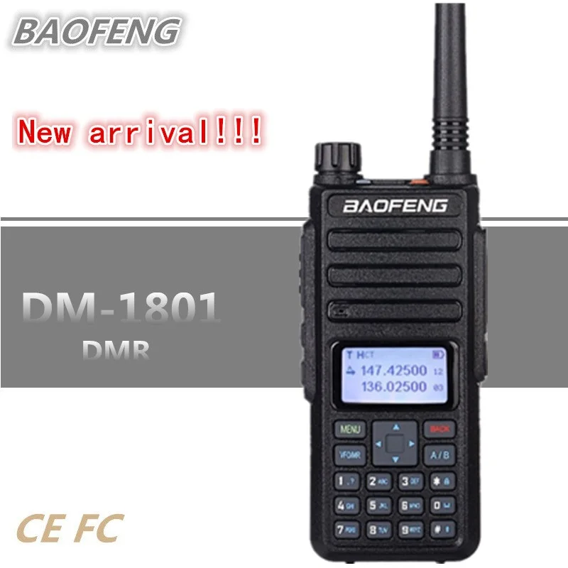 2018 BAOFENG DMR DM-1801 цифровая рация UHF VHF радио уровень I/ II цифровой аналоговый двойной