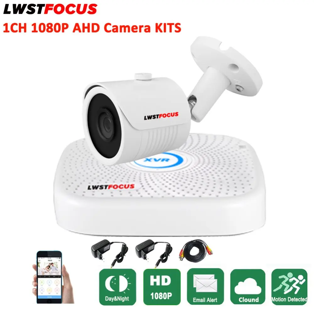 Lwstfocus 4ch AHD 1080n DVR безопасности Камера Системы 1 шт. 1080 P всепогодный пуля