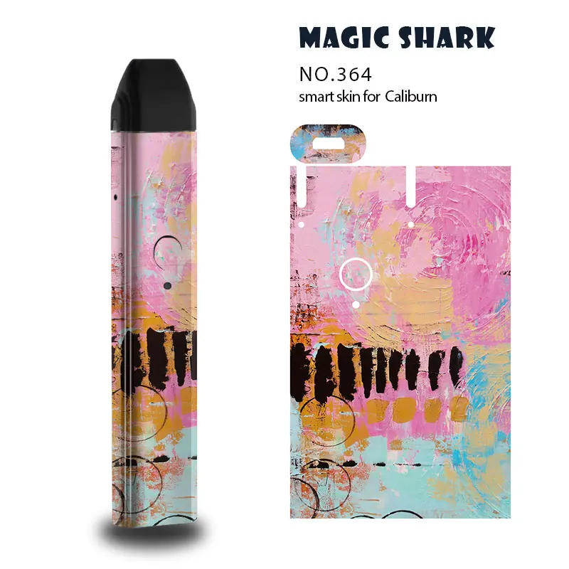Magic Shark Fashion Stylish Colorful Painting PVC Cover Sticker Case Wrap Film for Uwell Caliburn No Fade 361-370 | Мобильные