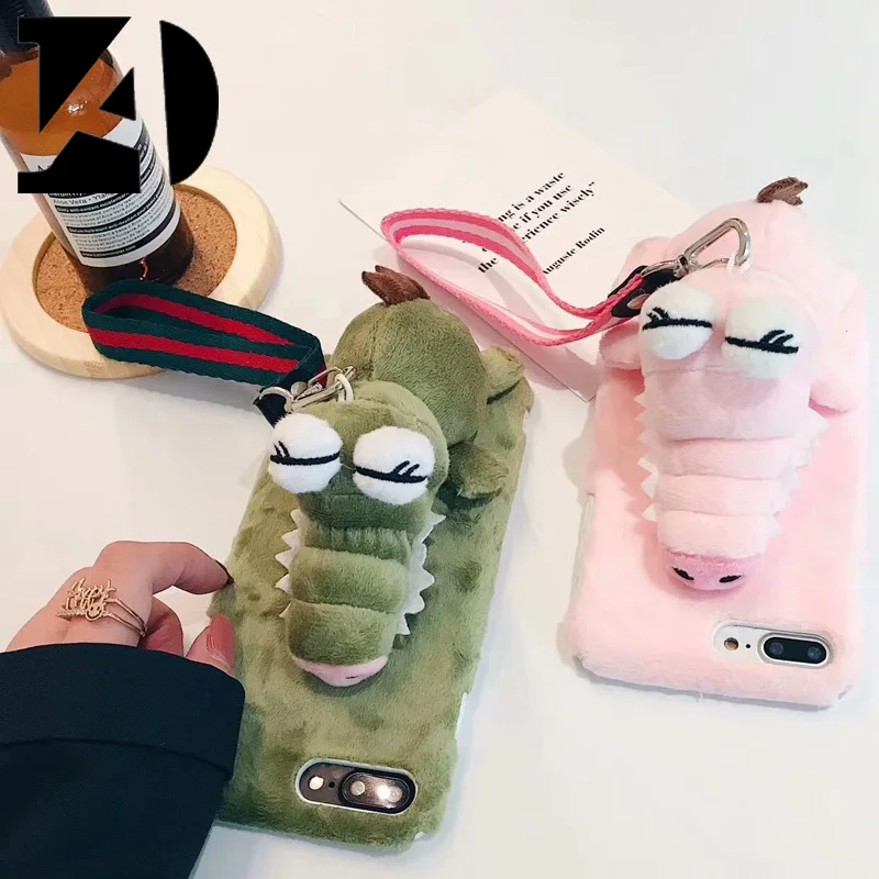 Роскошные гладкие меха зима теплая чехол плюшевые для iphone 8 7 плюс 6 6s 3d пушистый