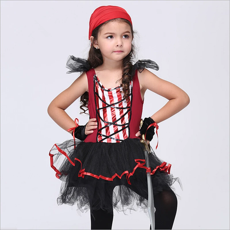 Детский костюм пиратской балерины для девочек|girls pirate costumes|pirate costumepirate girl |
